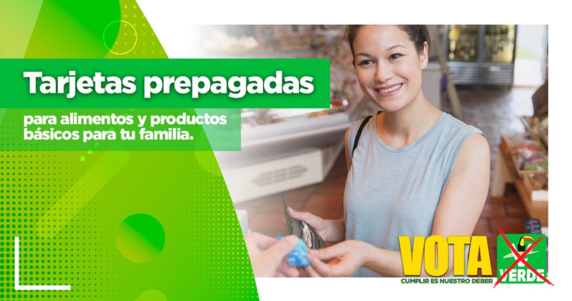 Tarjetas prepagadas para alimentos y productos básicos para tu familia