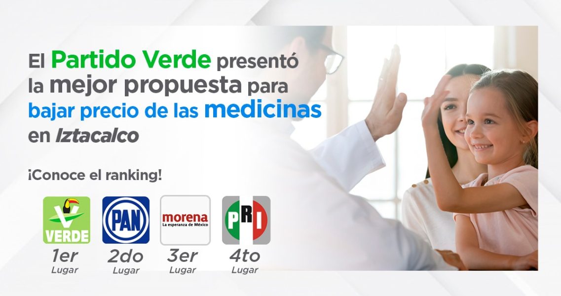 El Partido Verde presentó la mejor propuesta para bajar el precio de las medicinas ¡Conócelas aquí!