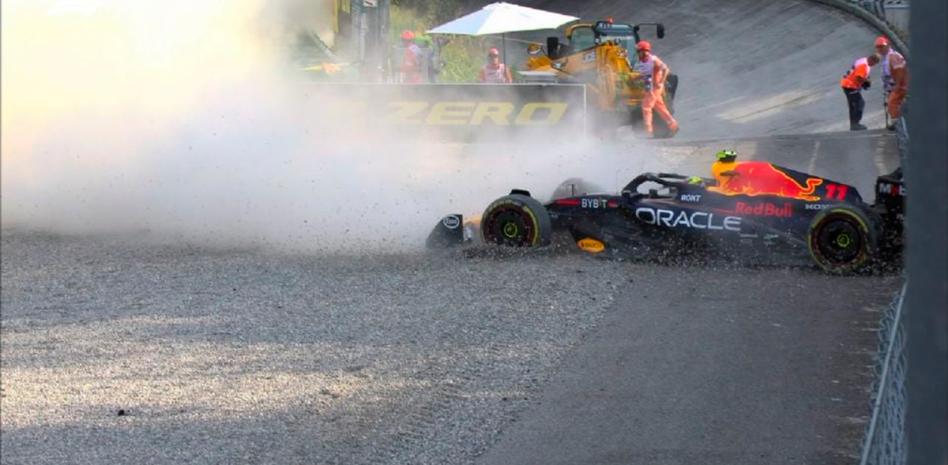 ‘Checo’ Pérez se derrapa, pero es tercero en la PL2 del GP de Italia