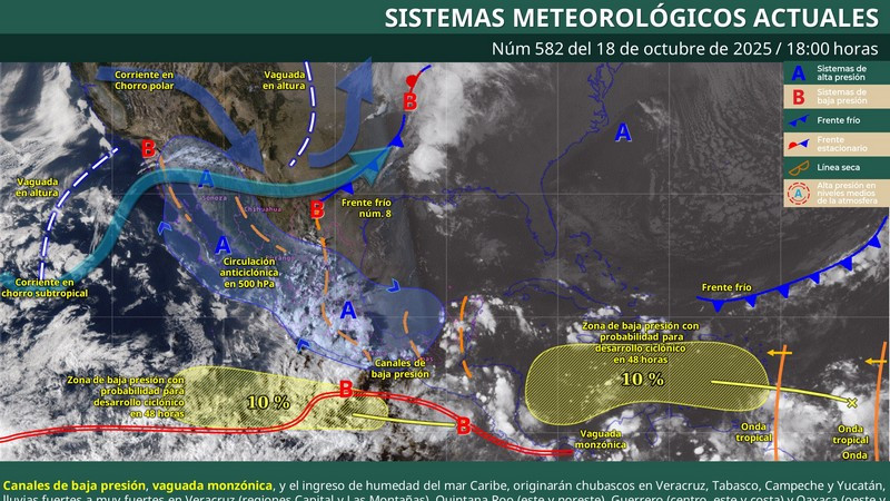 Tormentas de Verano: Puebla, Guerrero, Oaxaca y Chiapas se enfrentarán a una oleada de precipitaciones extremas que pueden provocar daños y afectaciones importantes.
